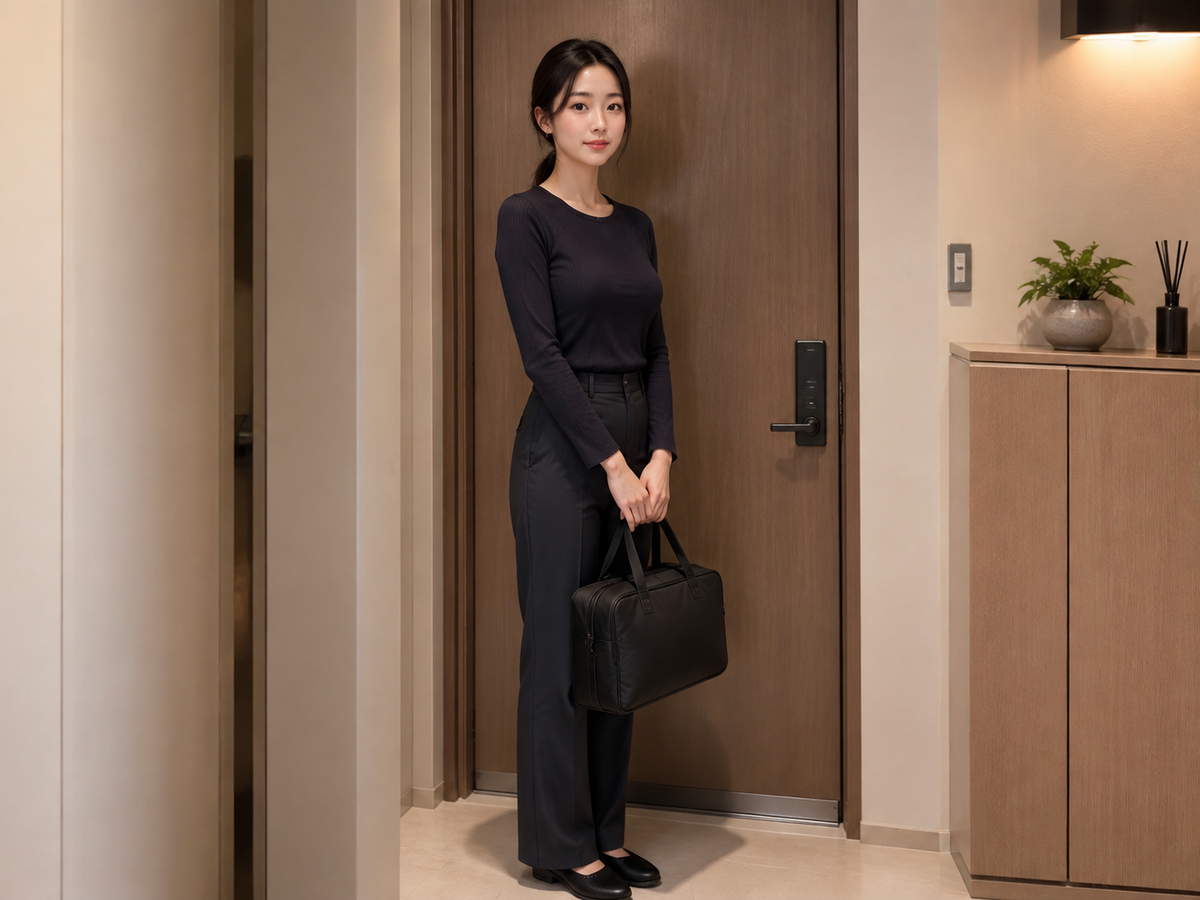 포천 방문 홈케어 일정을 준비하는 젊은 성인 한국 여성 관리사